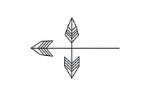 1 arrow symbol sketch white. AI generated Image by rawpixel.