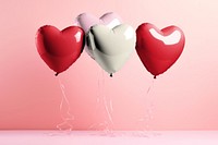 Valentine's heart-shaped balloons