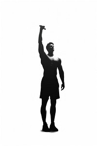 Workout silhouette adult white background. AI generated Image by rawpixel.