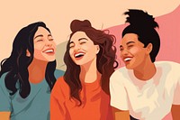 Happy friends laughing smile adult. AI generated Image by rawpixel.