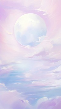 A fantasy moon background backgrounds outdoors painting. AI generated Image by rawpixel.