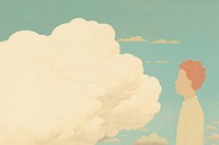 Cloud wallpaper painting outdoors sky. AI generated Image by rawpixel.
