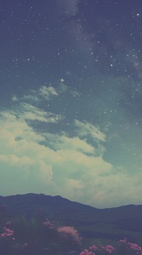 Galaxy landscape outdoors nature. AI generated Image by rawpixel.