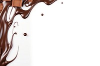 Chocolate border backgrounds dessert white background. AI generated Image by rawpixel.