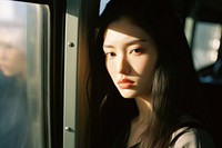 Japanese woman contemplation refrigerator loneliness. AI generated Image by rawpixel.