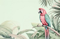 Parrots plant bird animal. AI generated Image by rawpixel.