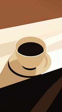 A cup of coffee on the table drink mug refreshment. AI generated Image by rawpixel.