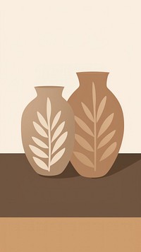 Clay vases leaves pottery leaf jar.