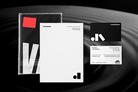 Corporate identity mockup, business card & paper psd