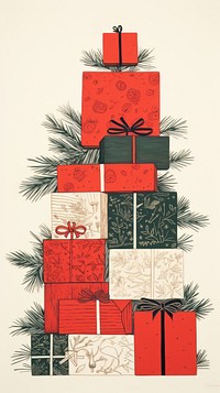 Many chrsitmas presents stacked high drawing paper celebration. AI generated Image by rawpixel.