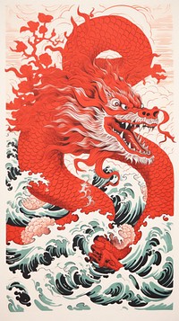 Chinese dragon drawing representation creativity. 