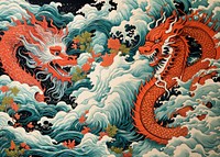 Chinese dragon pattern representation spirituality. 