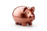 Piggy bank mammal white background representation. 