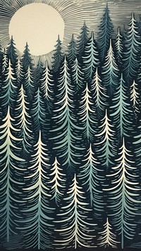 Chrsitmas trees nature outdoors pattern. AI generated Image by rawpixel.