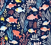 Colorful fishes coral reef tropical pattern nature animal. AI generated Image by rawpixel.