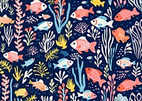 Colorful fishes coral reef tropical pattern nature animal. 