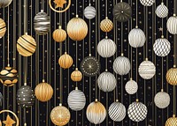 Gold and silver christmas baubles arrangement backgrounds celebration. AI generated Image by rawpixel.