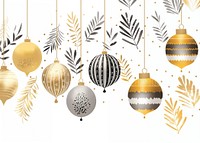 Gold and silver christmas baubles plant celebration backgrounds. AI generated Image by rawpixel.