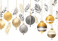 Gold and silver christmas baubles plant celebration backgrounds. AI generated Image by rawpixel.