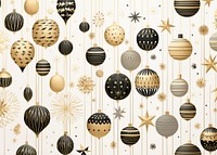 Gold and silver christmas baubles pattern celebration backgrounds. 