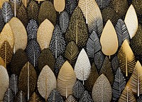 Gold and silver christmas tree decoration close up nature plant art. AI generated Image by rawpixel.