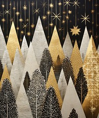 Gold and silver christmas trees nature celebration backgrounds. AI generated Image by rawpixel.
