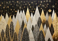 Gold and silver christmas trees nature architecture backgrounds. AI generated Image by rawpixel.