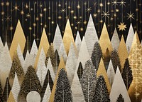 Gold and silver christmas trees architecture backgrounds celebration. AI generated Image by rawpixel.