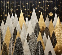 Gold and silver christmas trees pattern nature celebration. AI generated Image by rawpixel.