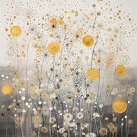 Gold and silver confetti painting drawing flower. AI generated Image by rawpixel.
