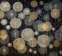 Gold and silver snow flakes abstract backgrounds decoration. AI generated Image by rawpixel.