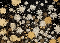 Gold and silver snow flakes nature fireworks pattern. AI generated Image by rawpixel.