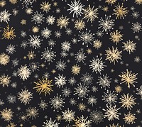 Gold and silver snow flakes abstract pattern nature. 