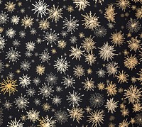 Gold and silver snow flakes abstract pattern nature. 