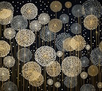 Gold and silver snow flakes abstract backgrounds decoration. AI generated Image by rawpixel.