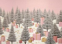 Gold silver pink christmas presents nature plant tree. AI generated Image by rawpixel.