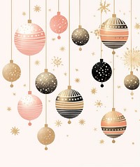 Gold silver pink cristmas baubles celebration decoration chandelier. AI generated Image by rawpixel.