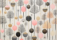 Gold silver pink cristmas baubles pattern nature art. AI generated Image by rawpixel.