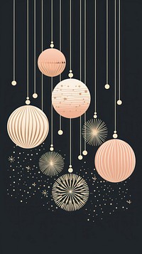 Gold silver pink cristmas baubles illuminated celebration repetition. AI generated Image by rawpixel.