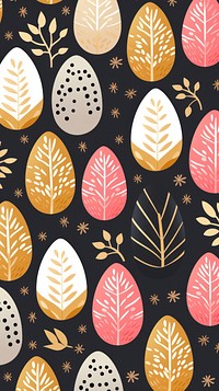 Gold pink silver easter eggs pattern plant leaf backgrounds. AI generated Image by rawpixel.