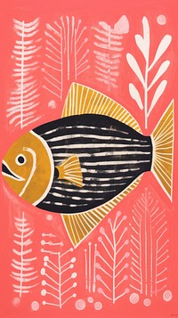 Fish drawing animal nature. 