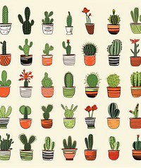 Group fo cactus plant arrangement backgrounds. AI generated Image by rawpixel.
