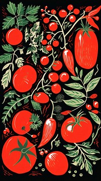 Italian food pattern fruit plant. AI generated Image by rawpixel.