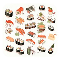 Japnese sushi party rice food dish. AI generated Image by rawpixel.