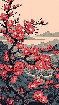 Japanese cherry blossom festival pattern nature flower. 