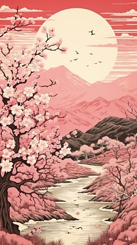Japanese hanami outdoors nature plant. AI generated Image by rawpixel.