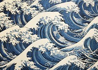 Japanese waves nature pattern art. 