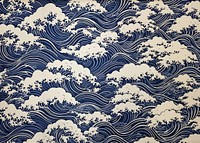 Japanese waves nature pattern art. 