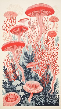 Jelly fish coral nature outdoors pattern. 