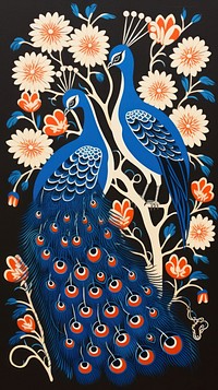 Peacocks pattern nature bird. AI generated Image by rawpixel.